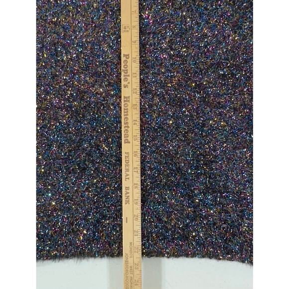 Do+Be Sweater Large Black Sparkle Multicolor Pullover Crewneck Sweater Holiday - Picture 6 of 9